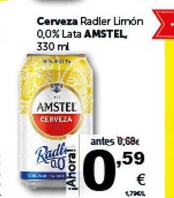 Masymas Cerveza radler limón amstel oferta