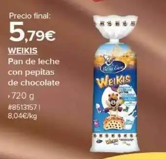 Costco Pan de leche con pepitas de chocolate weikis oferta