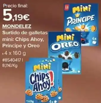 Costco Surtido de galletas mini : chips ahoy, prícipe y oreo mondelez oferta