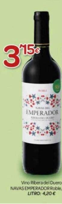 Alsara Supermercados Vino ribera del duero navas emperador roble oferta