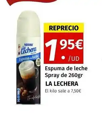 Maskom Supermercados Espuma de leche spray la lechera oferta