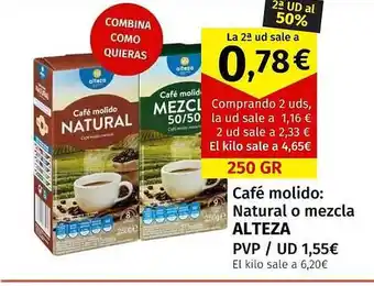 Maskom Supermercados Café molido natural o mezcla alteza oferta