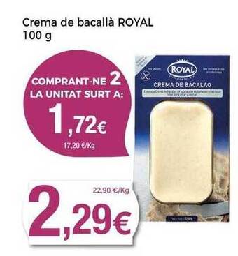 Supermercats Jespac Crema de bacallà royal oferta