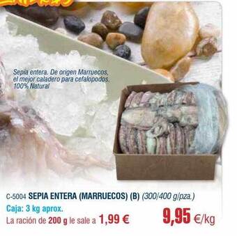 Abordo Sepia entera marruecos oferta
