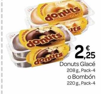 Supermercados El Jamón Donuts glacé pack-4 o bombón pack-4 oferta