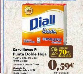 Gadis 2a unidad 70% descuento servilletas p. punta doble hoja oferta