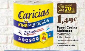 Gadis 2a unidad 70% descuento papel cocina multiusos caricias oferta