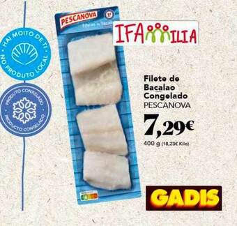 Gadis Filete de bacalao congelado pescanova oferta