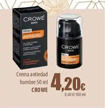 SPAR Crema antiedad hombre crowe oferta