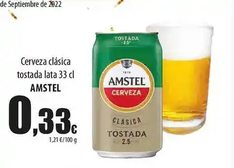 SPAR Cerveza clásica tostada lata amstel oferta