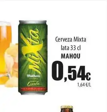 SPAR Lanzarote Cerveza mixta lata mahou oferta