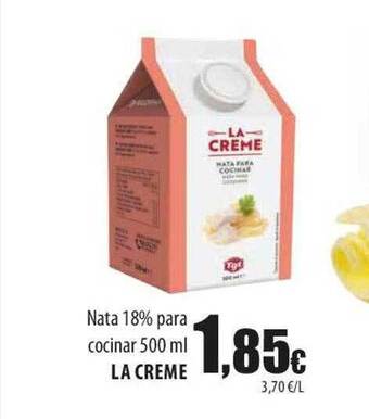 SPAR Lanzarote Nata 18% para cocinar la creme oferta