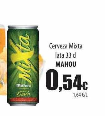 Spar Tenerife Cerveza mixta lata mahou oferta