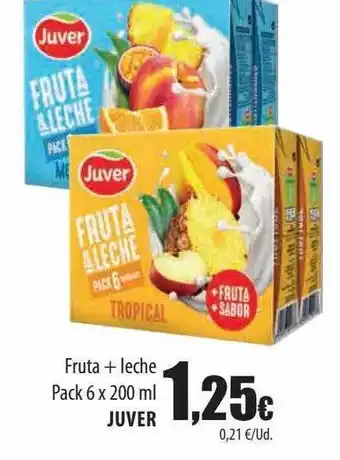Spar Tenerife Fruta + leche pack 6 juver oferta