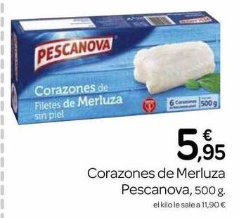 Supermercados El Jamón Corazones de merluza pescanova oferta