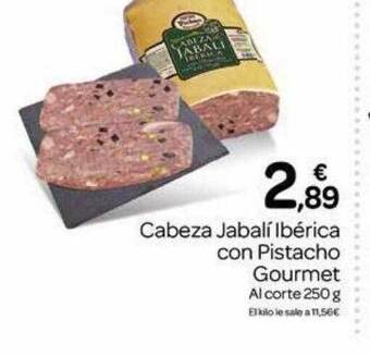 Supermercados El Jamón Cabeza jabalí ibérica con pistacho gourmet oferta