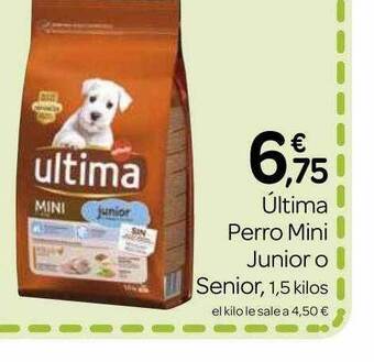 Supermercados El Jamón Última perro mini junior o senior oferta