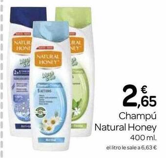 Supermercados El Jamón Champú natural honey oferta
