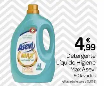 Supermercados El Jamón Detergente líquido higiene max asevi 50 lavados oferta