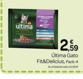 Supermercados El Jamón Última gato fit&delicius pack-4 oferta