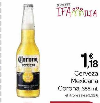 Supermercados El Jamón Cerveza mexicana corona oferta