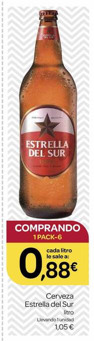 Supermercados El Jamón Cerveza estrella del sur oferta