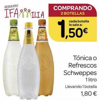 Supermercados El Jamón Tónica o refrescos schweppes oferta
