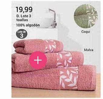Venca Lote 3 toallas 100% algodon oferta
