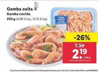 Lidl Gamba cocida oferta