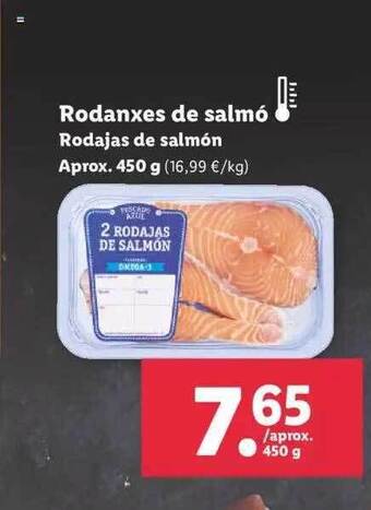 Lidl Rodajas de salmón oferta
