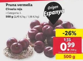 Lidl Ciruela roja oferta
