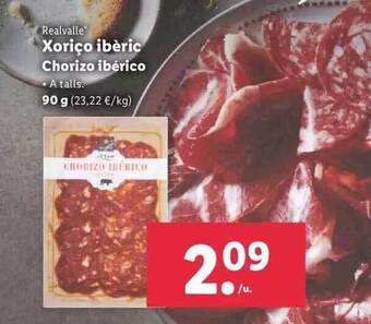Lidl Realvalle chorizo ibérico oferta