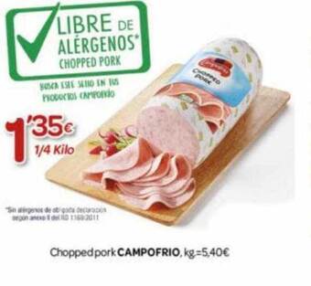 Alsara Supermercados Chopped pork campofrio oferta