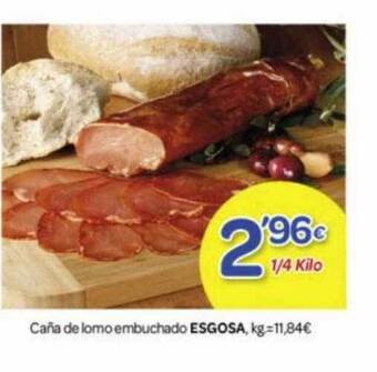 Alsara Supermercados Caña de lomo embuchado esgosa kg oferta