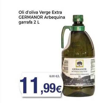 Supermercats Jespac Oli d'oliva verge extra germanor arbequina garrafa oferta