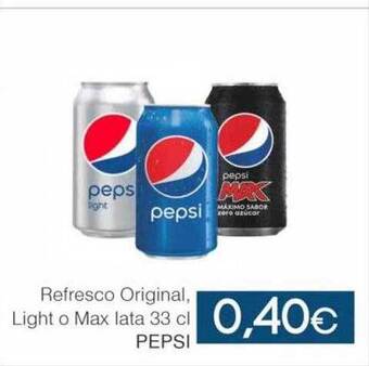 SPAR Lanzarote Refresco original light o max lata pepsi oferta