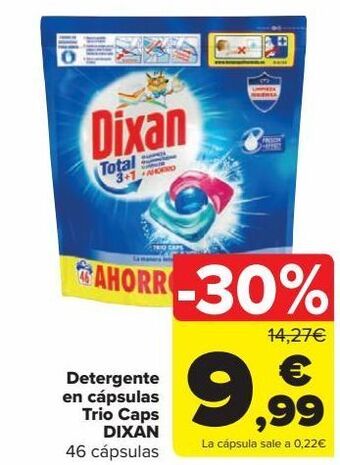 Carrefour Detergente en cápsulas trio caps dixan oferta