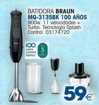 Master Cadena Batidora braun mq-3135bk 100 años oferta