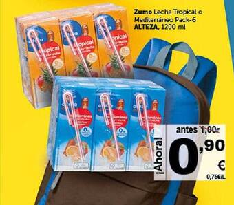 Masymas Zumo leche tropical o mediterráneo alteza oferta