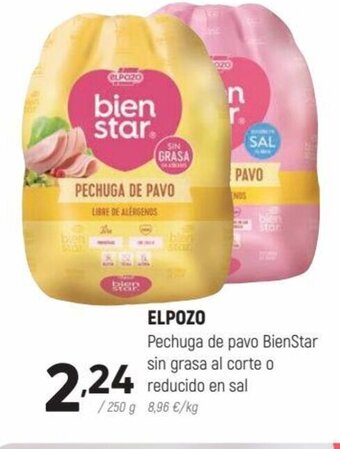 Coviran Elpozo Pechuga de Pavo BienStar sin Grasa al Corte o Reducido en Sal oferta