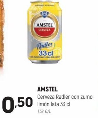 Coviran Amstel Cerveza Radler con Zumo Limón Lata 33 cl oferta