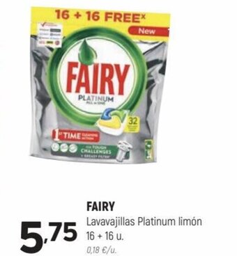 Coviran Fairy Lavavajillas Platinum Limón oferta