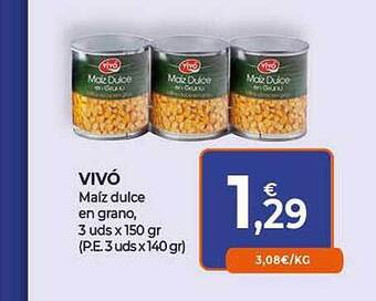 CashDiplo Vivó maíz dulce en grano oferta