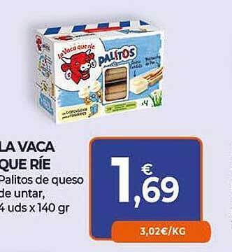 CashDiplo La vaca que ríe palitos de queso de untar oferta