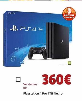 CeX Playstation 4 pro 1tb negro oferta