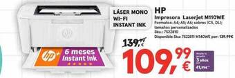 Worten Hp impresora laserjet m110we oferta