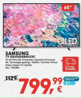 Worten Samsung tv qe65q68bauxxc oferta