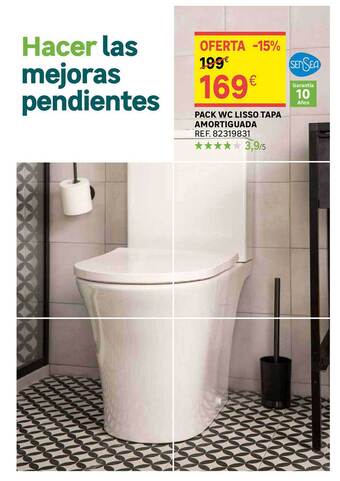 Leroy Merlin Pack wc lisso tapa amortiguada oferta