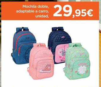 Hipercor Mochila doble adaptable a carro oferta