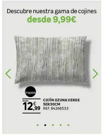 Leroy Merlin Cojín ozuna verde 50x30cm oferta